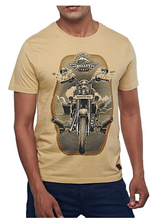 Royal Enfield Dodge The Bullet Crew-Neck Short Sleeve Cotton T-Shirt ...