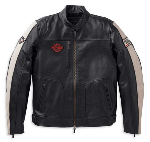 Mens Black Cowhide Leather Bomber Jacket