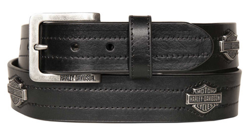 Harley-Davidson® Men's Milwaukee Original Belt, Black Leather Belt  HDMBT11031-BLK