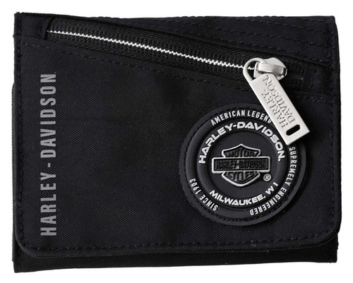 Harley-Davidson Women's Rally Collection Crinkled Nylon Crossbody Purse - Black