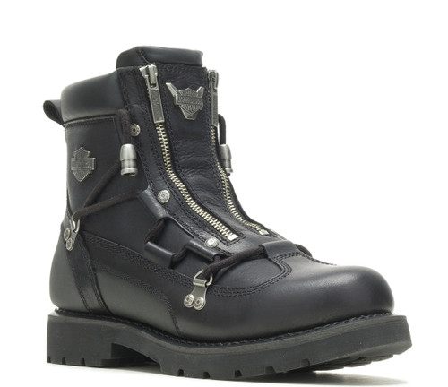 Harley Davidson Motorcycle Boots Zip Lace Up Leather 91542