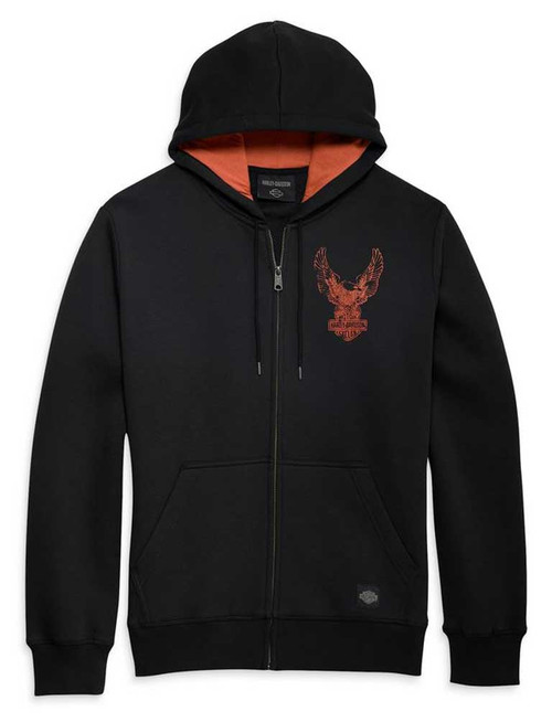 NEW【HarleyDavidson】Men's Screamin' Eagle Zip-Up Hoodie Men's Screamin' Eagle Zip-Up Hoodie - Harley Orange | Harley