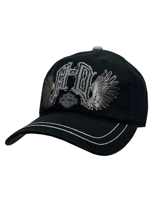 Women\'s Harley Davidson Sequin Logo Silver Striped Cap Women main image 3