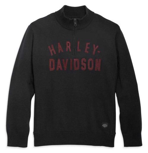 Harley-Davidson スウェット 黒 Harley-Davidson® Men's Ghoulish Biker Skull Pullover Fleece