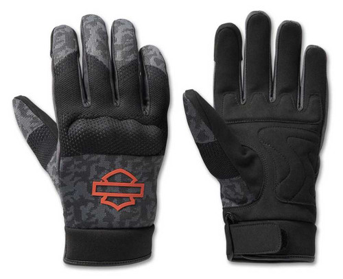 Harley-Davidson® Men's Dyna Knit Mesh Full-Finger Gloves - Black Camo  98136-23VM