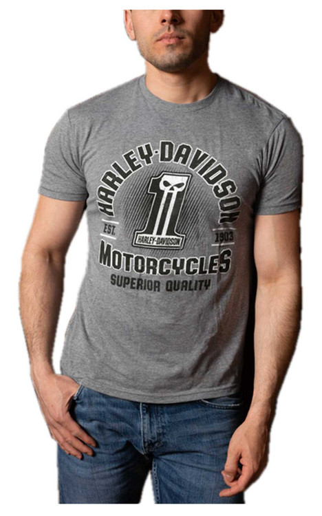 ★HARLEY-DAVIDSON COLLECTIONS★NO.1 TEE Harley-Davidson® Men's Retro Square Racer #1 H-D Logo Cotton