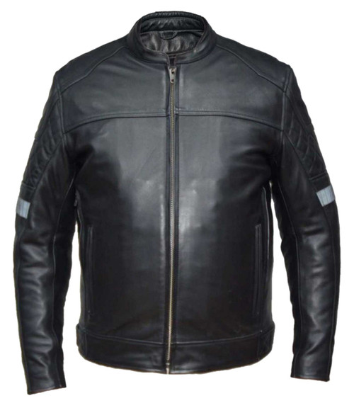 UNIK Men's Ultra Cowhide Quilted Leather Vented Motorcycle Jacket ...