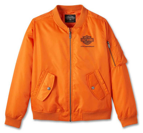 Harley-Davidson® Women's 120th Anniversary Bomber Jacket - Orange 97557 ...