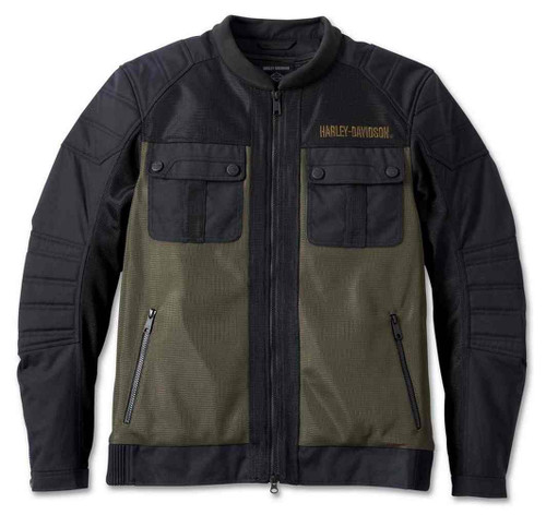 Harley-Davidson メッシュバイクジャケット L トレントンメッシュ・ライディングジャケット スリムフィット