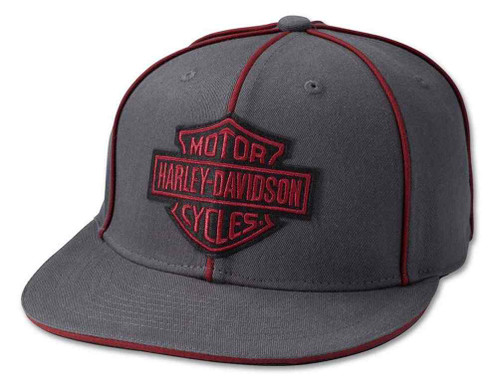Harley-Davidson® Men's Bar & Shield Fitted Baseball Cap - Gray