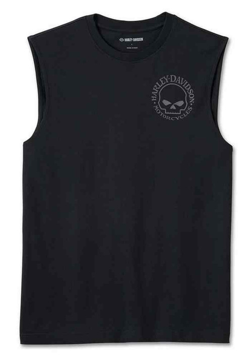 Harley-Davidson® Men's Willie G Skull Sleeveless Muscle Tee - Black ...