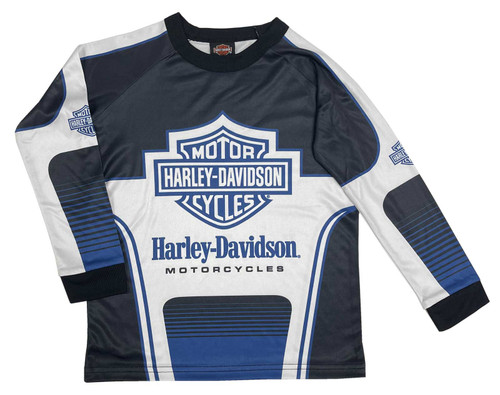 ロゴがおしゃれ! Harley-Davidson プレイオン メッシュジャージ Harley-Davidson® Big Boys' B&S Logo Racer Performance Mesh