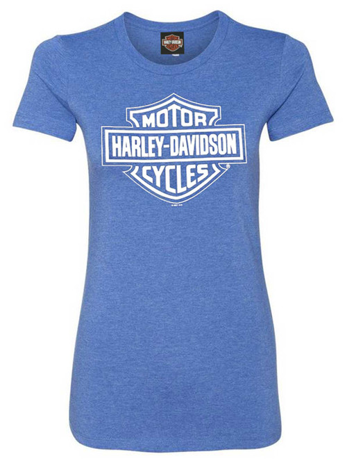 Harley-Davidson® Women's Blue Reign B&S Short Sleeve Crew-Neck Tee