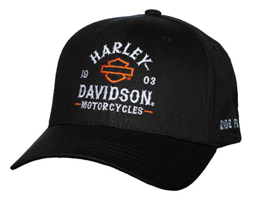 大人気★【Harley-Davidson】Men's SS Tee with Baseball Cap Harley-Davidson® Men's Rivalry B&S Stretch Fit Curved Bill