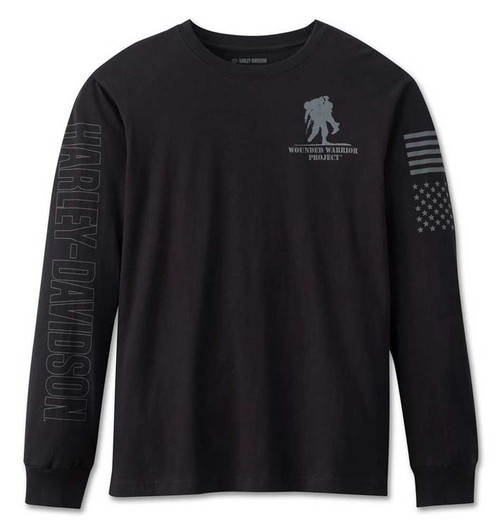 Harley-Davidson® Men's Wounded Warrior Project Long Sleeve Tee - Black ...