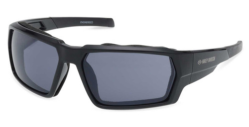 Harley-Davidson® Men's Geometric Shape Sunglasses, Shiny Black Frame
