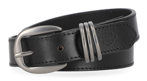 NWT Women’s H-D Bar & Shield Vanson Genuine Leather D Ring Pocket Belt LARGE Women main image 3