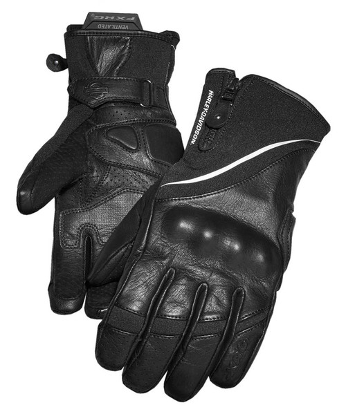 Harley-Davidson® Women's FXRG Dual-Chamber Gauntlet Gloves, Black