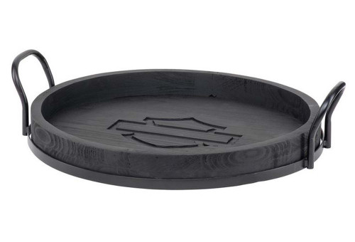 Harley-Davidson® Large Wooden Serving Tray w/ Metal Handles, 17