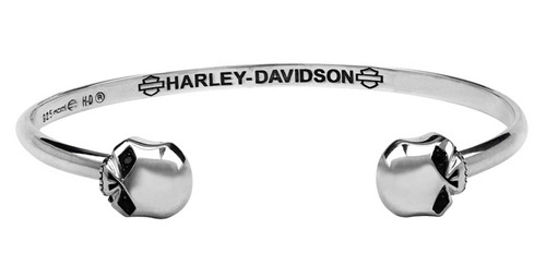 Harley-Davidson® Women's Double Willie G Skull Logos Cuff Bracelet