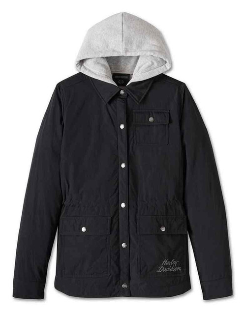 Harley-Davidson® Women's 3-IN-1 Bar & Shield Nylon Jacket – Black