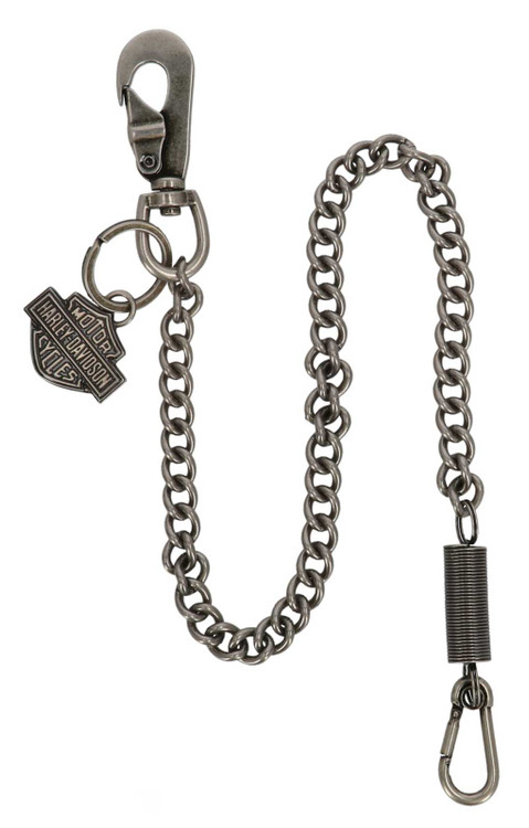 Harley-Davidson® Men's Bar & Shield Spring 24 inch Wallet Chain