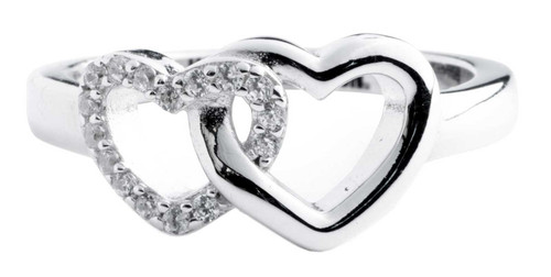 Sterling Silver Endless Inverted Heart Toe Ring, Silver Ring