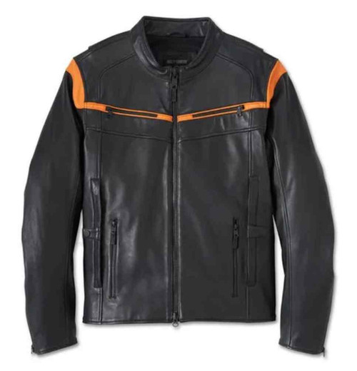 Harley-Davidson® Men's Capitol Triple Vent Leather Riding Jacket