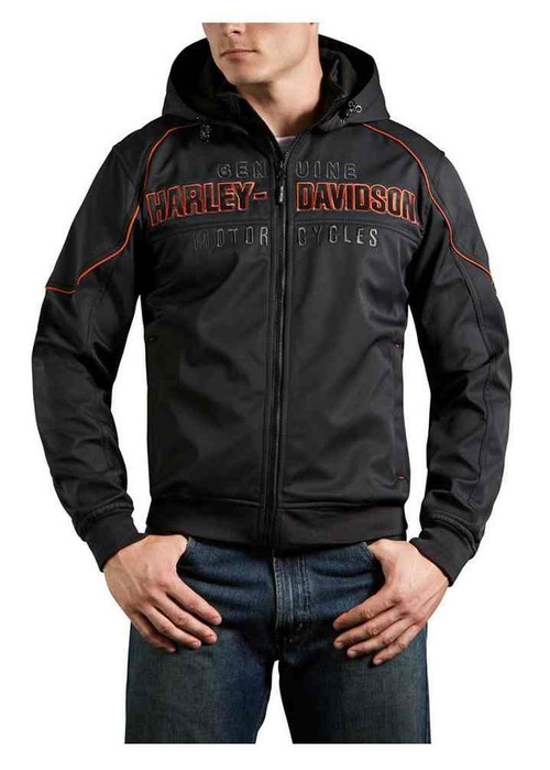 Harley-Davidson® Men's Idyll Soft Shell Riding Jacket, Black 98163