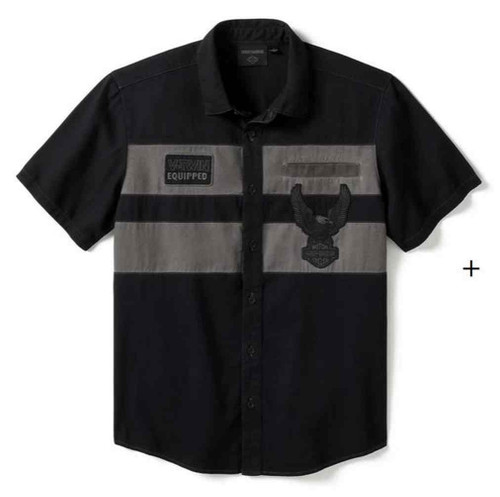Harley-Davidson® Men's Iron Bond II Short Sleeve Colorblock Shirt