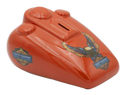 Harley-Davidson® Vivid Bar & Shield Eagle Gas Tank Bank, Ceramic