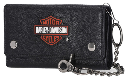 小物 HARLEY DAVIDSON / leather trucker wallet Mens Eagle Billfold Wallet With Chain | Harley-Davidson USA