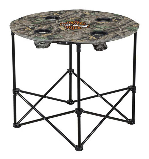 Harley-Davidson® Outdoor Table w/ Storage Bag, Lightweight, Realtree ...