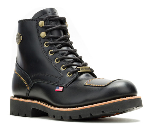 Harley-Davidson® Men's Liberty Lace Black Motorcycle Boots, D96331