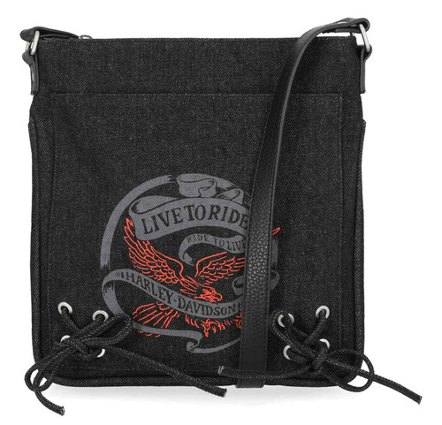 Harley-Davidson® Women's Live To Ride Washed Canvas Crossbody