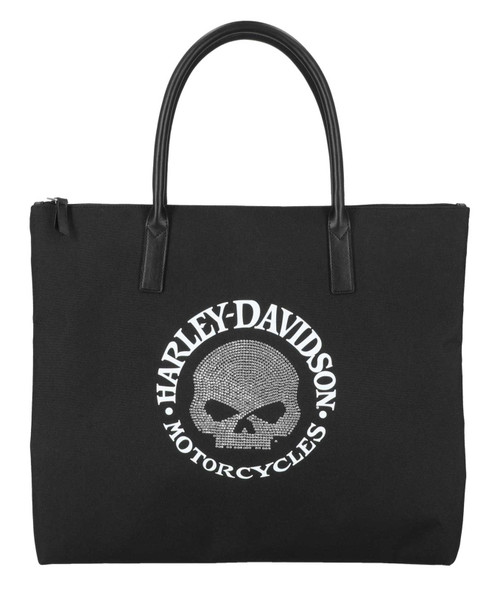 Harley-Davidson® Women's Embellished Willie G Skull Flat Tote
