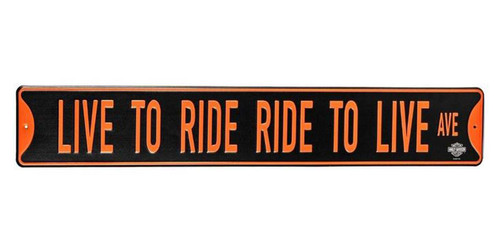 Harley-Davidson® Live To Ride, Ride To Live Ave. Metal Street Sign