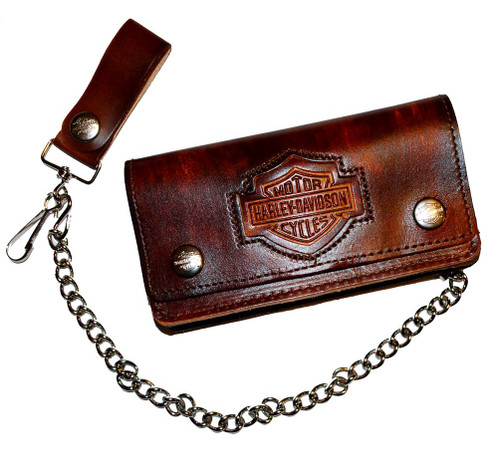 Pre Owned Harley Davidson Snap Biker Wallet Bar & Shield with Stainles –  Darias Accents