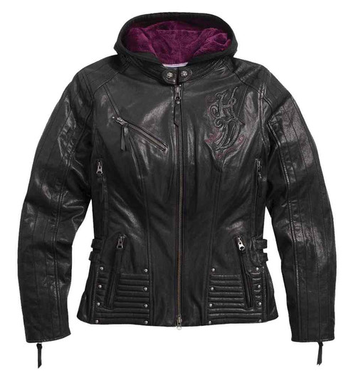Harley-Davidson® Women's Avangelina 3IN1 Leather Jacket, Black