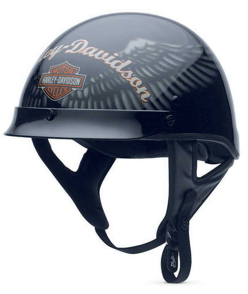 HarleyDavidson® Women's Amelia Half Helmet, Black Wing Graphic 98297