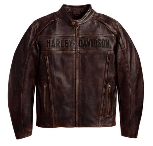 Harley-Davidson® Men's Roadway Leather Jacket Brown 98002-11VM