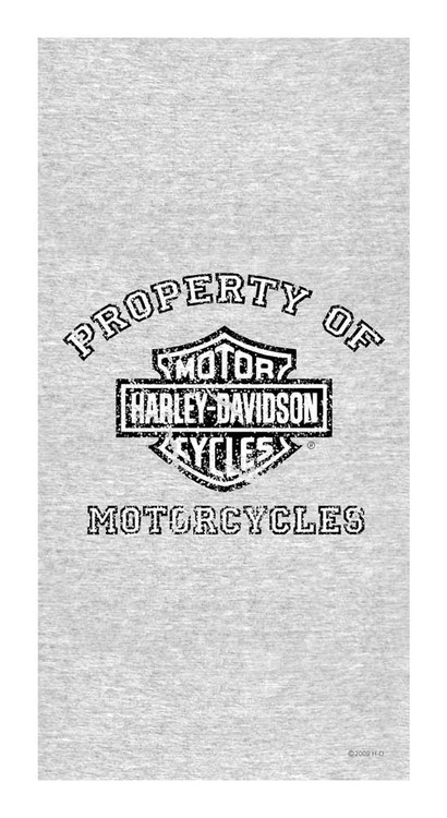 Harley-Davidson® Beach Towel, Distressed Property Of Harley, 30 x 60 ...