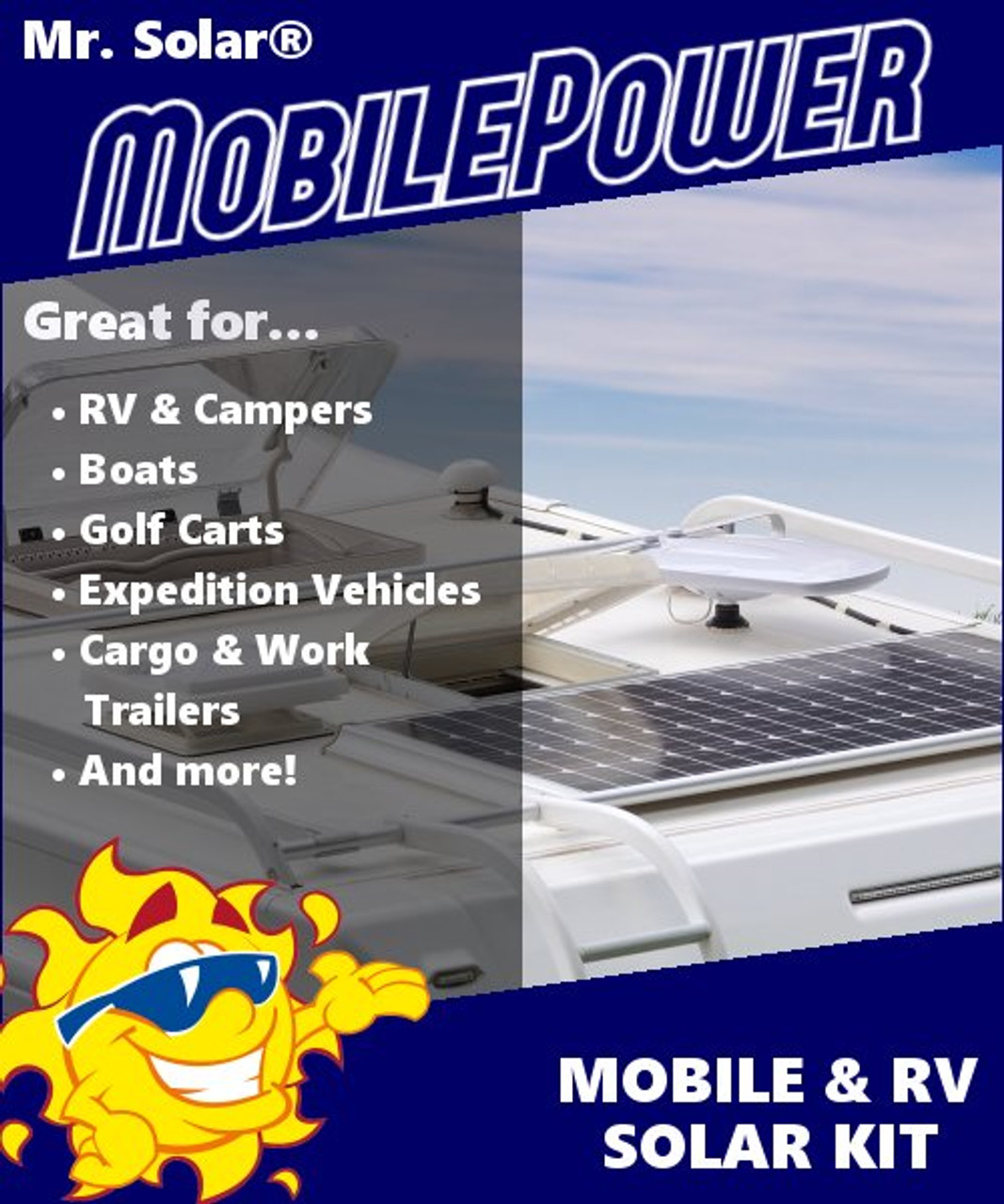 Mr Solar Mobilepower 50 Watt Mobile Rv Marine Solar Power System Kit