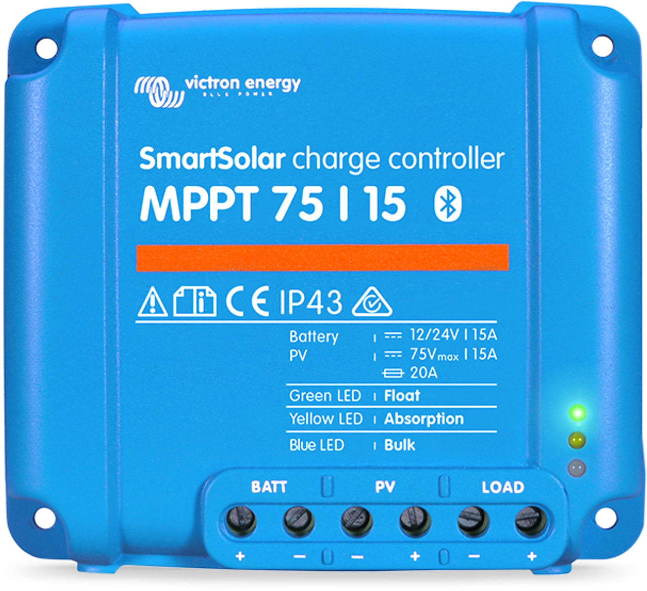 Victron Energy SCC075015060R SmartSolar 15 Amp 12/24V MPPT 75/15 Charge  Controller