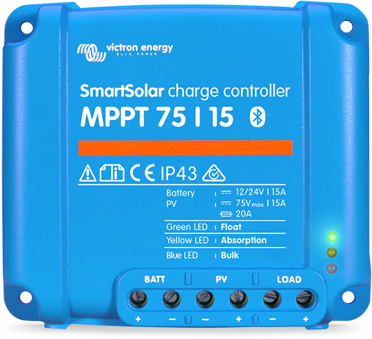 Victron Energy SCC075015060R SmartSolar 15 Amp 12/24V MPPT 75/15 Charge  Controller