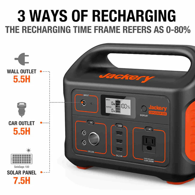 Jackery Explorer 500 | 518 Wh Portable Power Station