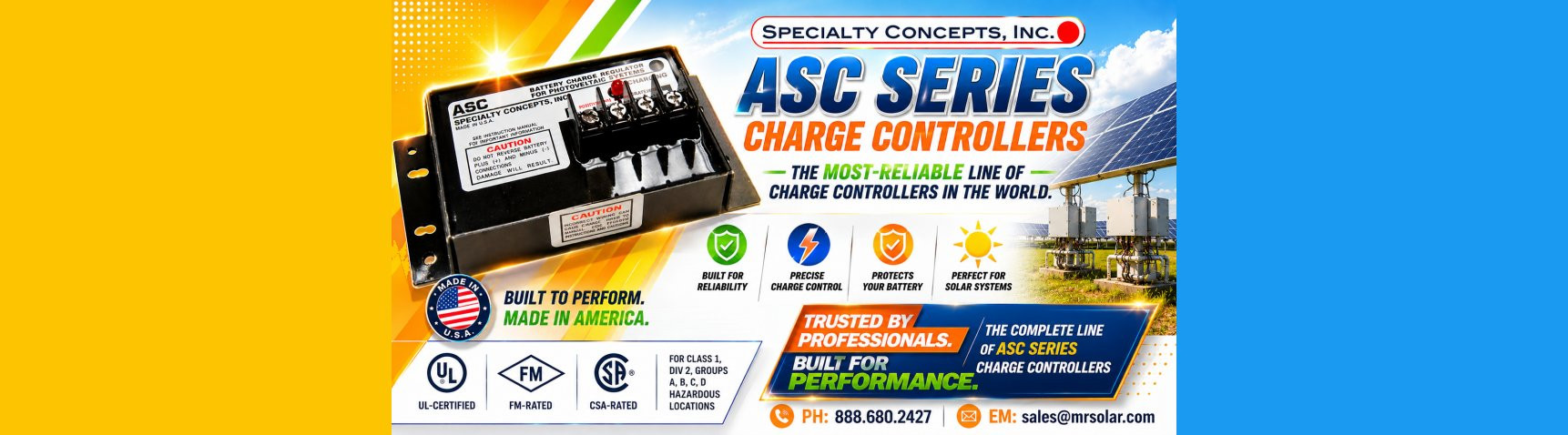 ASC Series charge controllers are Made in the USA!