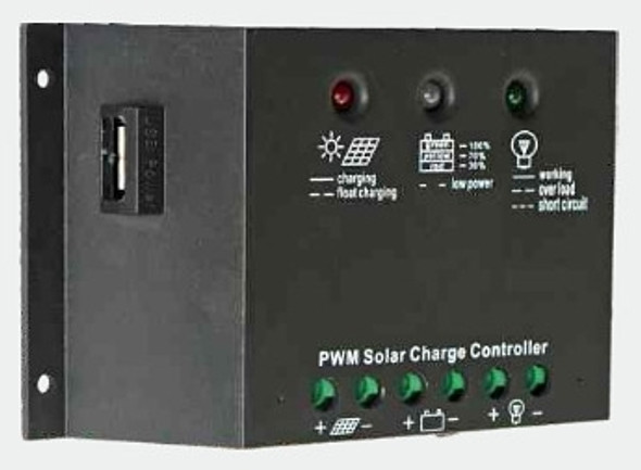 SolarLand SLC-NR1012UL 10A 12/24V PWM Charge Controller with USB Output