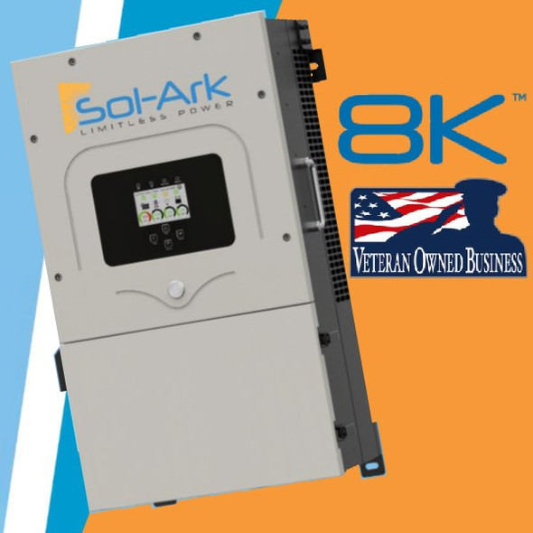 Sol-Ark Limitless Power 8K 120/240/208V 48V Hybrid Solar Battery System