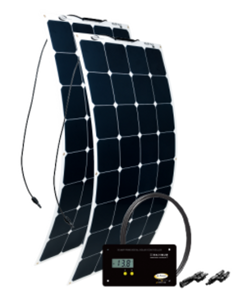 GO POWER! 200W Solar Flex Kit w/ 30A Digital Controller